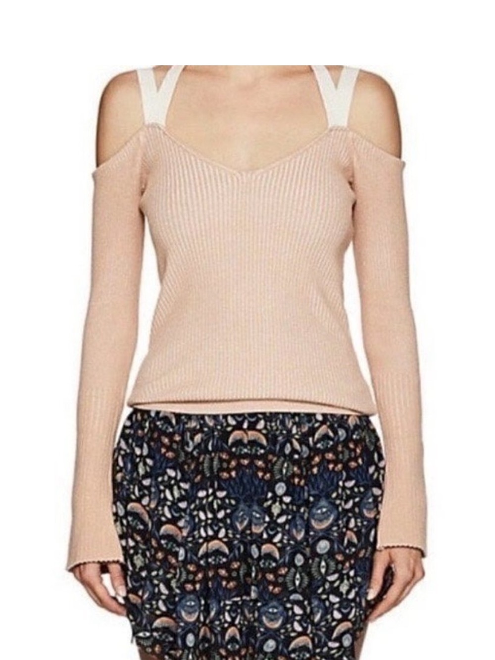 Ronny Kobo Julia V-Neck Long Sleeve Sweater Top